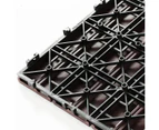 60x DIY WATSUN 3rd Gen WPC [Wooden Plastic Composite] Interlocking Decking Tiles Garden Flooring Pattern Woodgrain Red Brown Colour