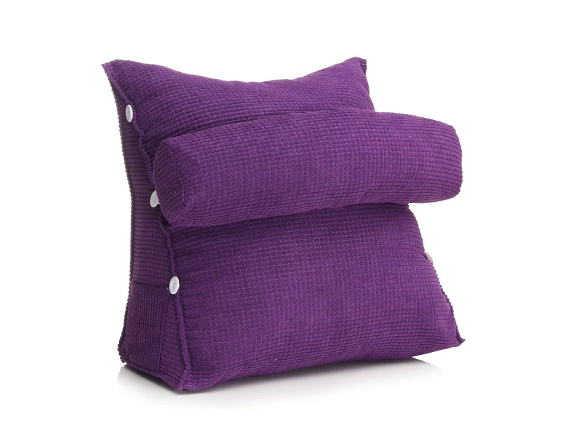 Adjustable Support Cushion,Cotton Linen Headrest Backrest Triangle Back Wedge Cushion Lumbar Pillows Sofa Office Chair Reading Rest Pillow Throw Cushion