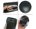 Youngly Set of 3 Tea Coffee Sugar Storage Canisters Stainless Steel Tea Sugar Canister Black Kitchen Food Container Tins Jars