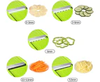 Vegetable Mandolin Potato Slicer, Onion Rings, Chips And French Fries Cutter For French Fries, Green