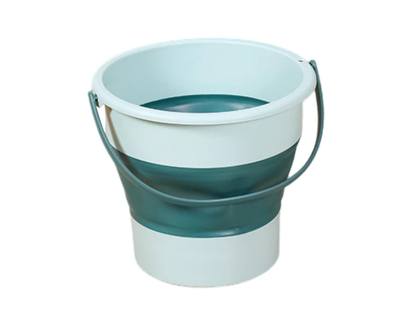 10L Outdoor Water Bucket Folding High Capacity Foldable Hanging with Handle Storage WaterLoad Bearing Laundry Basket Bathroom Products-Green