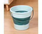 10L Outdoor Water Bucket Folding High Capacity Foldable Hanging with Handle Storage WaterLoad Bearing Laundry Basket Bathroom Products-Green