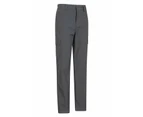 Mountain Warehouse Mens Explore Trousers Male Short Length Zip Closure Pants - Grey