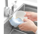 Kitchen Double Sided Strong Water Absorbent Cleaning Microfiber Dish Cloth Towel-Green Blue