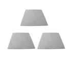 3Pcs Dish Cloths Soft-touching Fast Drying Fiber Strong Absorbent Dish Rags for Kitchen-Grey