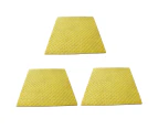 3Pcs Dish Cloths Soft-touching Fast Drying Fiber Strong Absorbent Dish Rags for Kitchen-Yellow