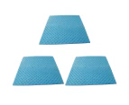 3Pcs Dish Cloths Soft-touching Fast Drying Fiber Strong Absorbent Dish Rags for Kitchen-Blue