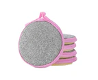 5Pcs/Set Practical Dual-side Use Sponge Brush Elastic Rich Foam Absorbent Cleaning Sponge Kitchen Accessories-Pink