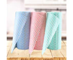 50Pcs Non-woven Fabric Kitchen Disposable Removable Dish Cloth Scouring Pad-Blue