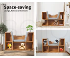 Levede Kids Bookcase Toys Box Shelf Storage Cabinet Container Children Brown - Brown