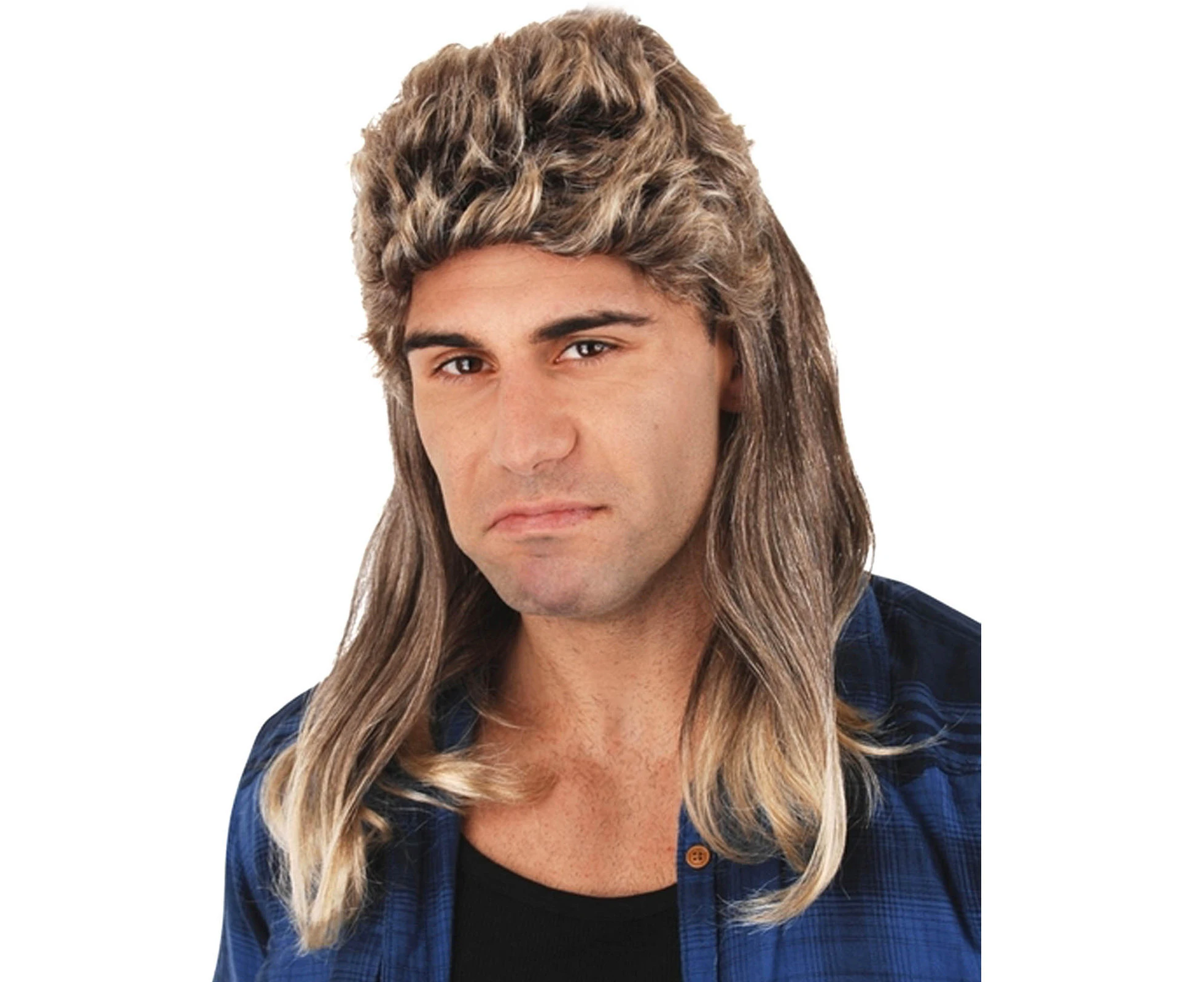 Billy Brown/Blonde Mullet Wig