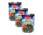 Bnei Darom Black Olive Rings 560g x 3