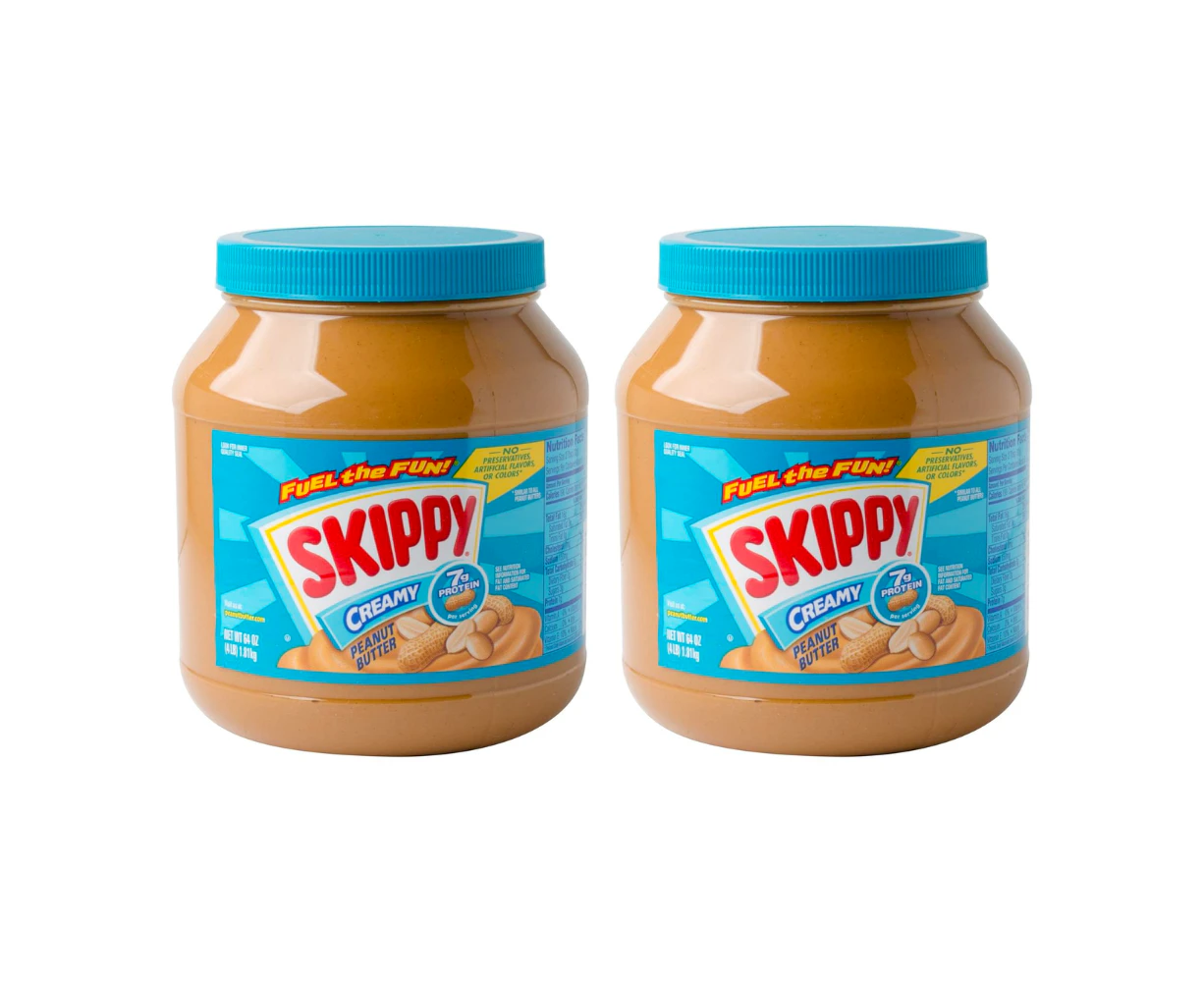 2 x Skippy Creamy Peanut Butter Smooth 1.81kg