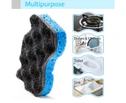 Pack of 12 cellulose sponges for cleaning Kitchen cleaning sponges - black