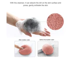Skin sponges for gentle facial cleansing and peeling, pink
