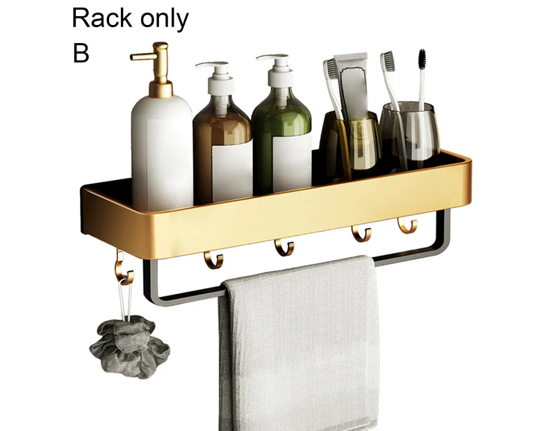 Large Capacity Storage Shelf Minimalist Punch Free Strong Load-bearing Shower Rack Household-B,40cm