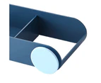 Ergonomic Design Hair Dryer Holder Scratch Resistant Plastic Strong Load-bearing 2-in-1 Hair Dryer Organizer Household-Blue L