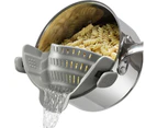 Snap Strainer, Clip-on Silicone Colander Filter Fits All The Pot and Bowls for Spaghetti, Pasta, Noodles and Fruits