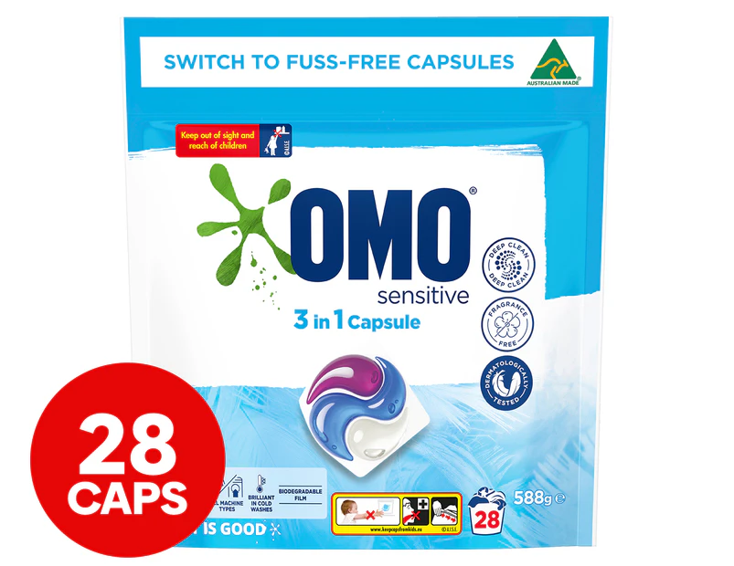 OMO Sensitive 3-in-1 Capsules 28pk