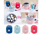 Travel Cosmetic Bags Make up Bag Organizer Men Women Hanging Toiletry Bags Wash Bags Large Capacity Drawstring Makeup Bag Blue+Small Pouch+Clear PVC
