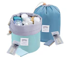 Travel Cosmetic Bags 2 Packs Waterproof Makeup Bags Multifunctional Bucket Toiletry Bag Barrel Cases Bathroom Storage Carry Cases Toiletry Bags Collapsible