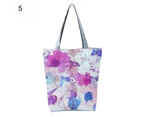 aerkesd Great Craftmanship Smooth Zipper Shoulder Bag Reusable Vivid Flower Print Roomy Book Tote Bag for Daily Life-5
