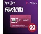 USA 60 Days 4G Travel Sim Card | Unlimited High Speed 4G Data | T-Mobile