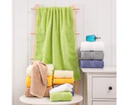 Unisex Solid Color Soft Quick Dry Absorbent Gym Bathroom Blanket Bath Towel-Green Cotton