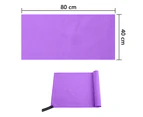 Outdoors Microfiber Camping Towel Fast Drying Lightweight - Quick Dry Travel Towel & Sport Towel - 2 Size Options -Purple towel 40 * 80 cm