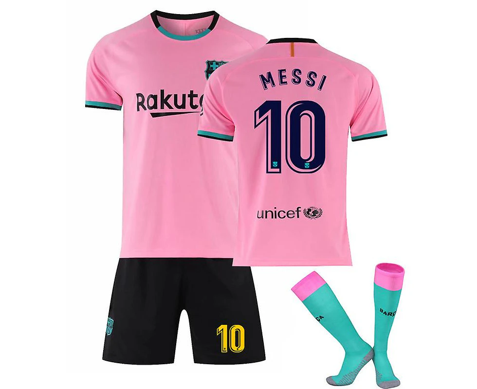 Barcelona Jersey Home And Away Football Uniform T-Shirt No.10 Messi Jersey Suit With Socks for Children