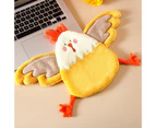 Hand Towel Soft Comfortable Coral Fleece Super Absorbent Hanging Chicken Washcloth for Dormitory -Yellow Coral Fleece