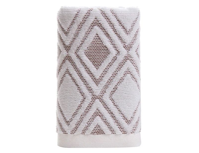 Hand Towel Skin-friendly Anti-fade Cotton Thickened Bath Towel Supplies for Home-Beige Cotton