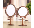 SunnyHouse Portable 1:2 Magnifying Round Oval Double-Sided Cosmetic Makeup Stand Mirror - B