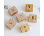 Animal/Tower/Sailboat Design Carved Mini Wooden Music Box Kids Birthday Gift