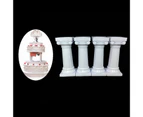Oraway 4Pcs/Set Cake Rods Non-stick Reusable Plastic Delicate Cake Standing Grecian Pillars Gathering Supplies - S