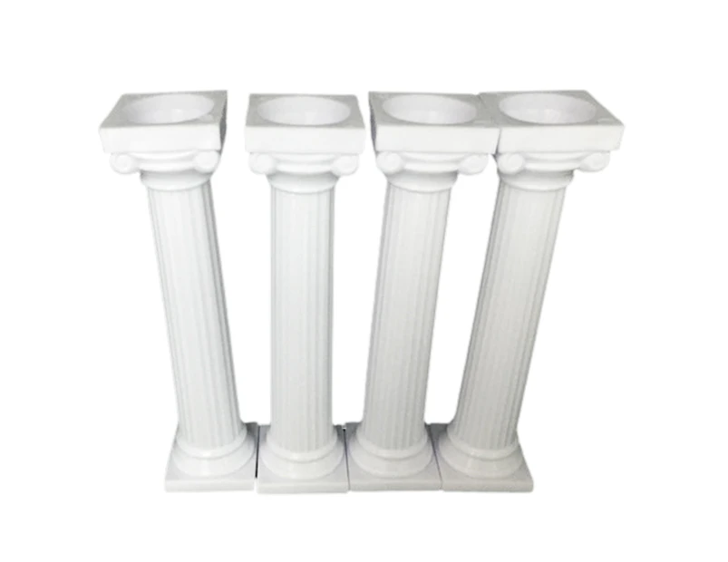 Oraway 4Pcs/Set Cake Rods Non-stick Reusable Plastic Delicate Cake Standing Grecian Pillars Gathering Supplies - M