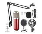 BM-800 Professional Capacitive Microphone Vocal Recording Wired Mic for Computer-White