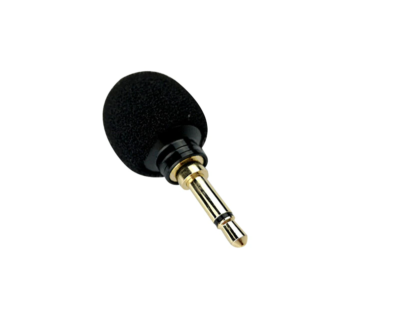 MINI01 Mini Microphone Mono Clear Sound Portable 3.5mm Replacement Stereo In-line Mic for PS4/5 Game Player-Black