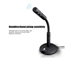 Microphone Anti-interference Loud Sound Wide Application Sturdy Base Stable Clear Call Noise Reduction Computer USB Professional Gaming-Black