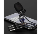 Lavalier Microphone Omnidirectional HiFi Sound Portable 3.5mm Bracket Clip Vocal Audio Lapel Microphone for Mobile Phone-300cm