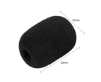 Microphone Cover Ultra Soft High Density Sponge Headset Mic Windscreen Replacement for Interview-Black