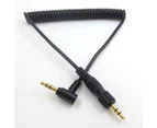 Microphone Cable Stable Transmission Stereo Sound Anti-winding 3.5mm Wireless Elastic Microphone Connection Cable for Sony D11 D21 V1-Spring Cable
