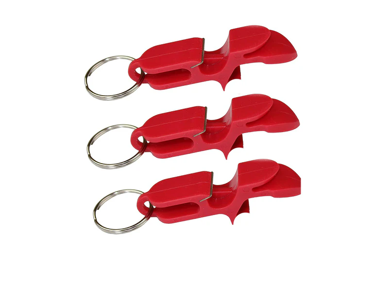 Bottle Opener Keychains - 3 Pack - Beer Tools - Great for Parties, Favors, Gifts, Drink Supplies.