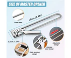 2Pcs Master Opener Adjustable Can & Bottle Opener, Adjustable Multifunctional Stainless Steel Can Opener
