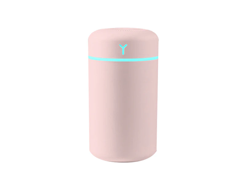 Portable Mini Humidifier with Colorful LED Night Light, USB Desktop Humidifier for Car Office Travel - Small Y pink