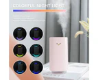 Mini Colorful Humidifier- Cool Mist Humidifiers for Bedroom, Ultrasonic Humidifiers - Pink
