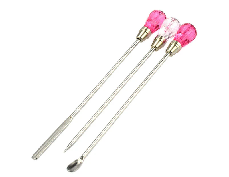 Nail Art Stirring Rod DIY Tools Spoon Spatula Needle Stick for Powder Liquid Glue Rhinestone Acrylic UV Gel Mixing Manicure Accessories