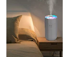 Portable Mini Humidifier, Two Mist Mode Cute Humidifier with Cool Racing Lantern - White