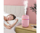 Portable Mini USB Personal Humidifier, Cool Mist Humidifier with Colorful Night Light - Pink