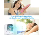 Mini air conditioner mobile air cooler / humidifier / USB fan with water tank and adjustable speeds Air Cooler, Air Conditioner for home and office - White